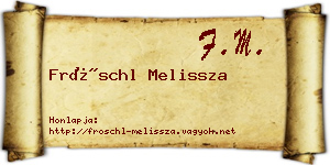 Fröschl Melissza névjegykártya